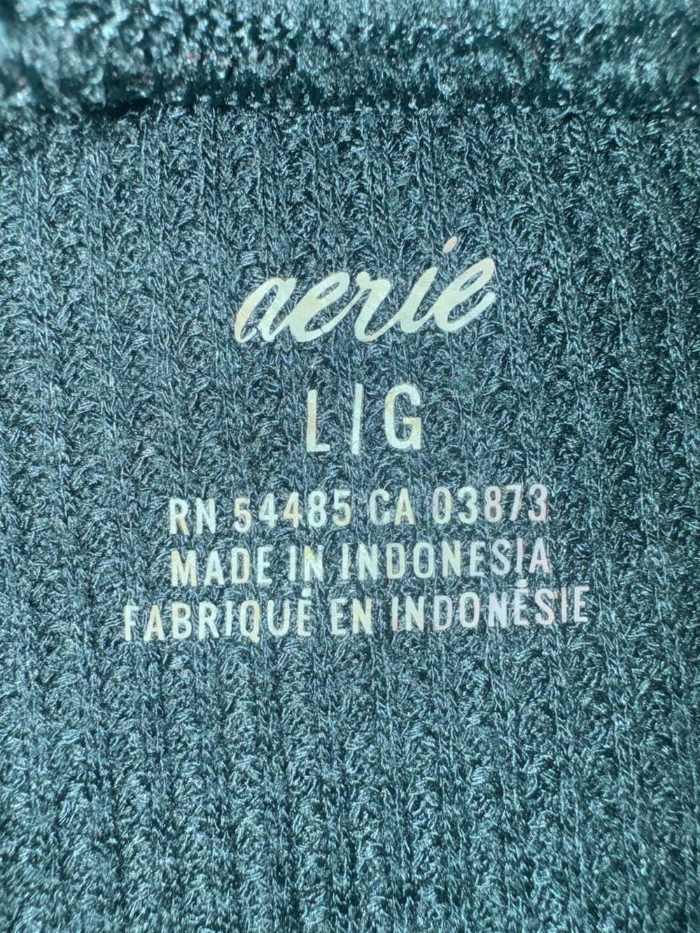 Aerie Traveler Waffle Cargo Joggers Women’s Large Forest Green Cozy Lounge Pants - Picture 9 of 13